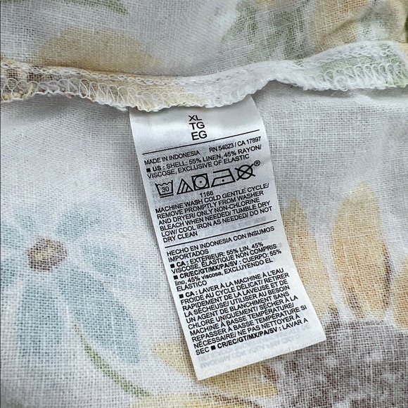 Old Navy Fit & Flare Sleeveless Linen-Blend Midi Dress sundress cottagecore XL - Picture 9 of 9